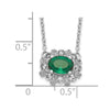 Diamond and Oval Emerald 18 inch Necklaces