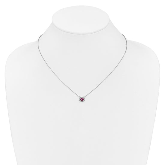 Oval Ruby & Diamond Necklaces