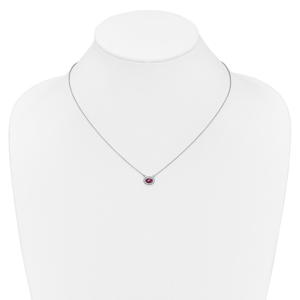 Oval Ruby & Diamond Necklaces