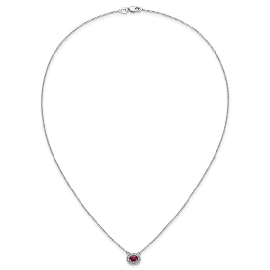 Oval Ruby & Diamond Necklaces