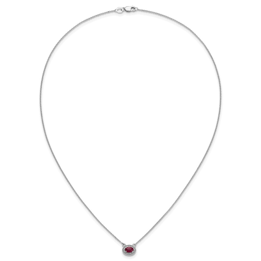 Oval Ruby & Diamond Necklaces