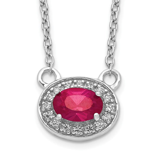 Oval Ruby & Diamond Necklaces