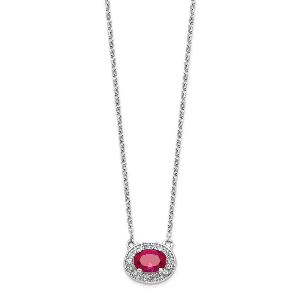 Oval Ruby & Diamond Necklaces