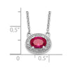 Oval Ruby & Diamond Necklaces
