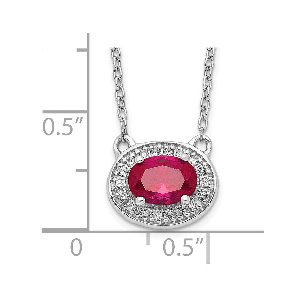 Oval Ruby & Diamond Necklaces