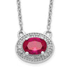 Oval Ruby & Diamond Necklaces