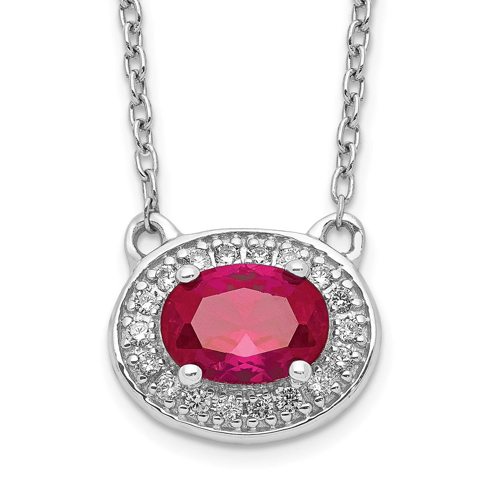 Oval Ruby & Diamond Necklaces