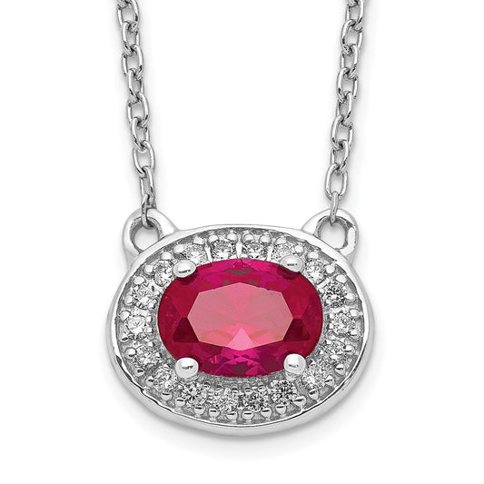Oval Ruby & Diamond Necklaces