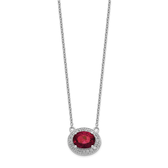 Oval Ruby & Diamond Necklaces