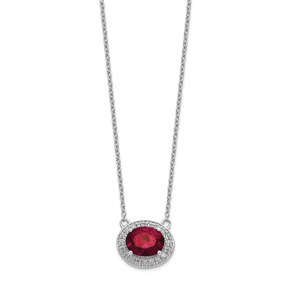 Oval Ruby & Diamond Necklaces