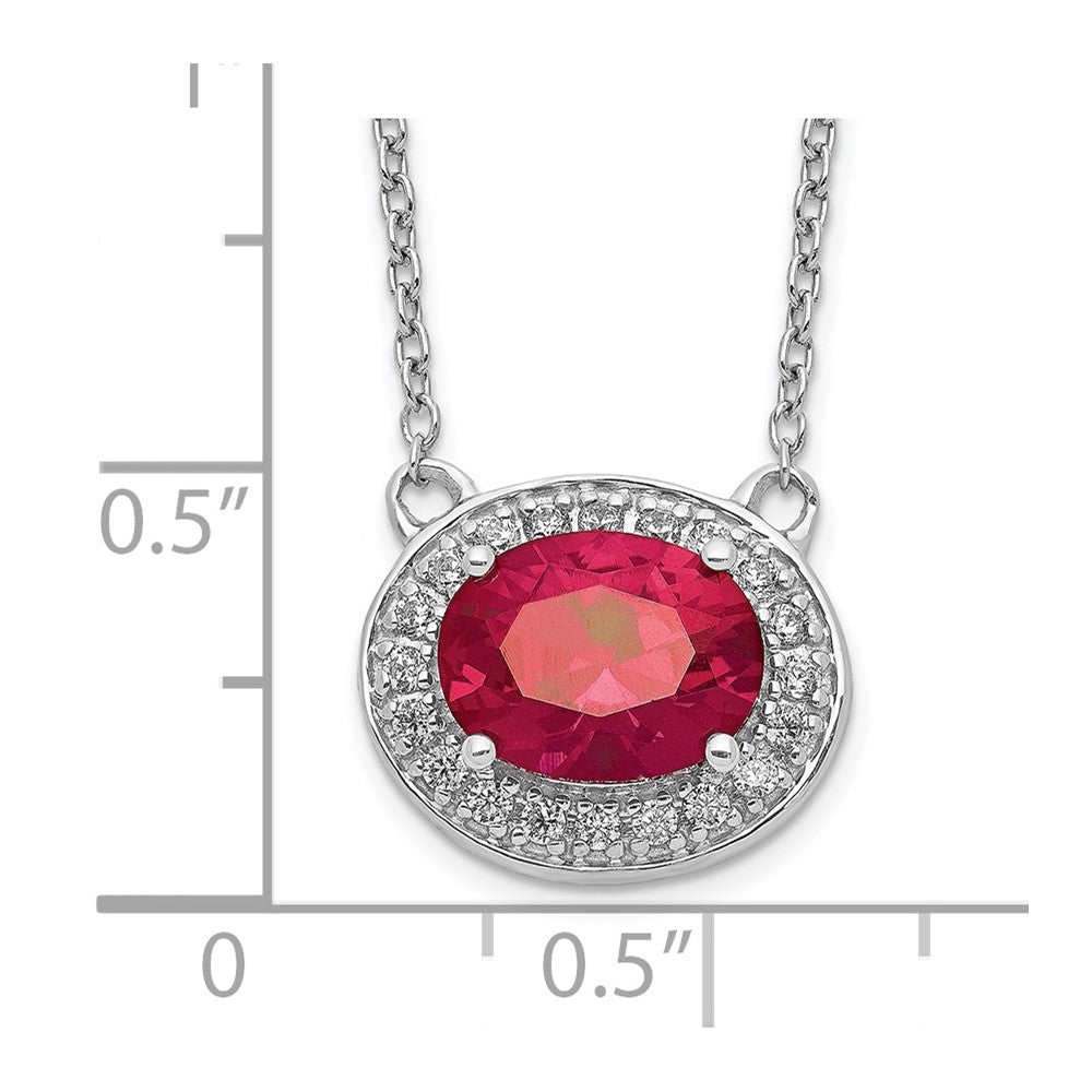 Oval Ruby & Diamond Necklaces