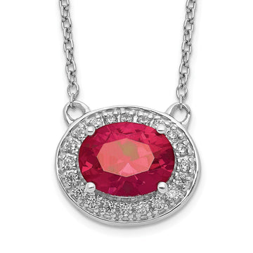 Oval Ruby & Diamond Necklaces