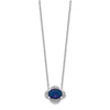 Diamond and Oval Sapphire 18 inch Necklaces