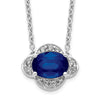 Diamond and Oval Sapphire 18 inch Necklaces
