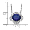 Diamond and Oval Sapphire 18 inch Necklaces