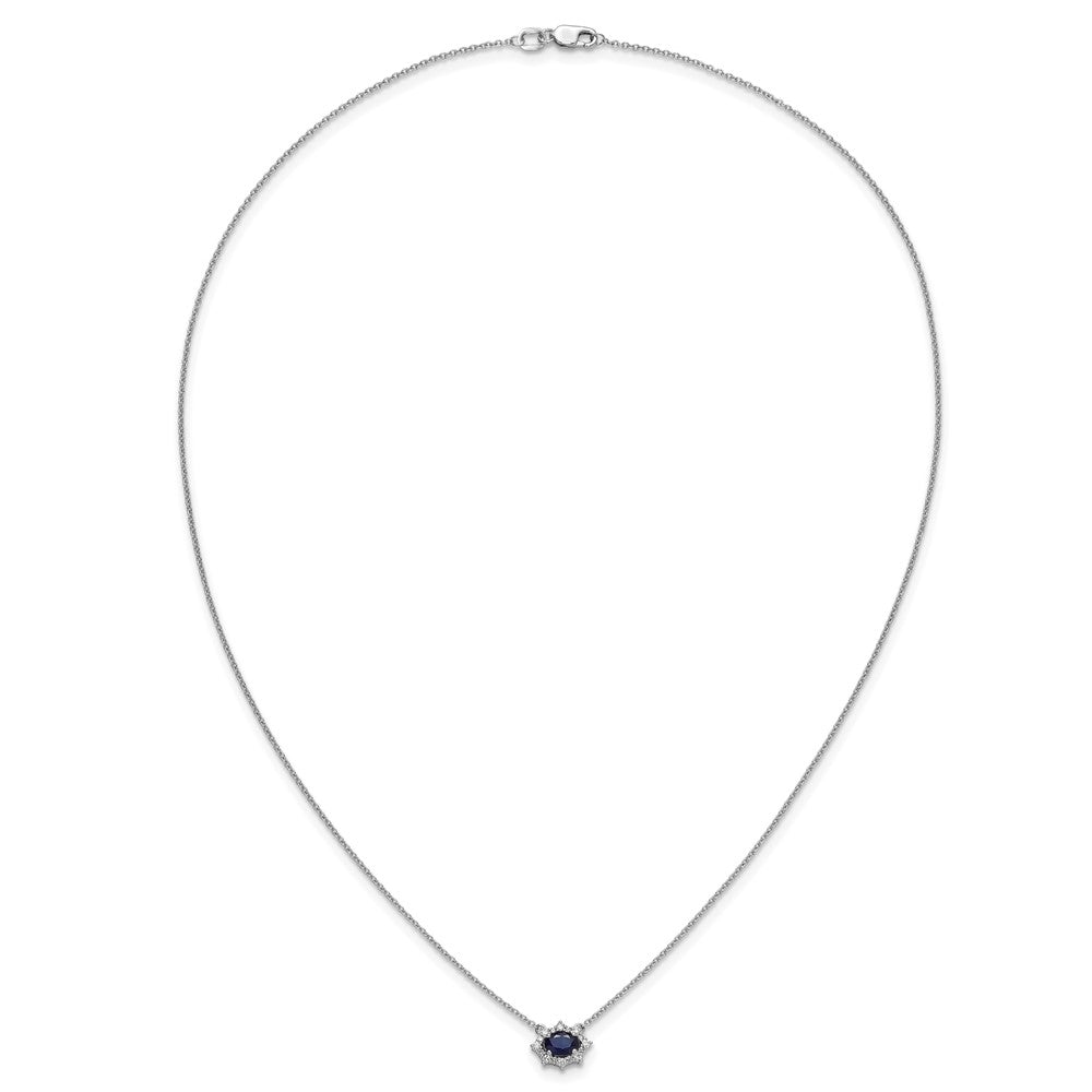 Oval Sapphire & Diamond Necklaces