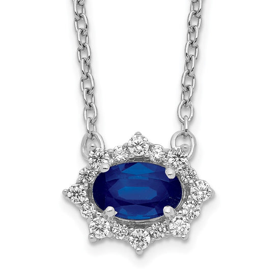 Oval Sapphire & Diamond Necklaces