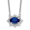 Oval Sapphire & Diamond Necklaces
