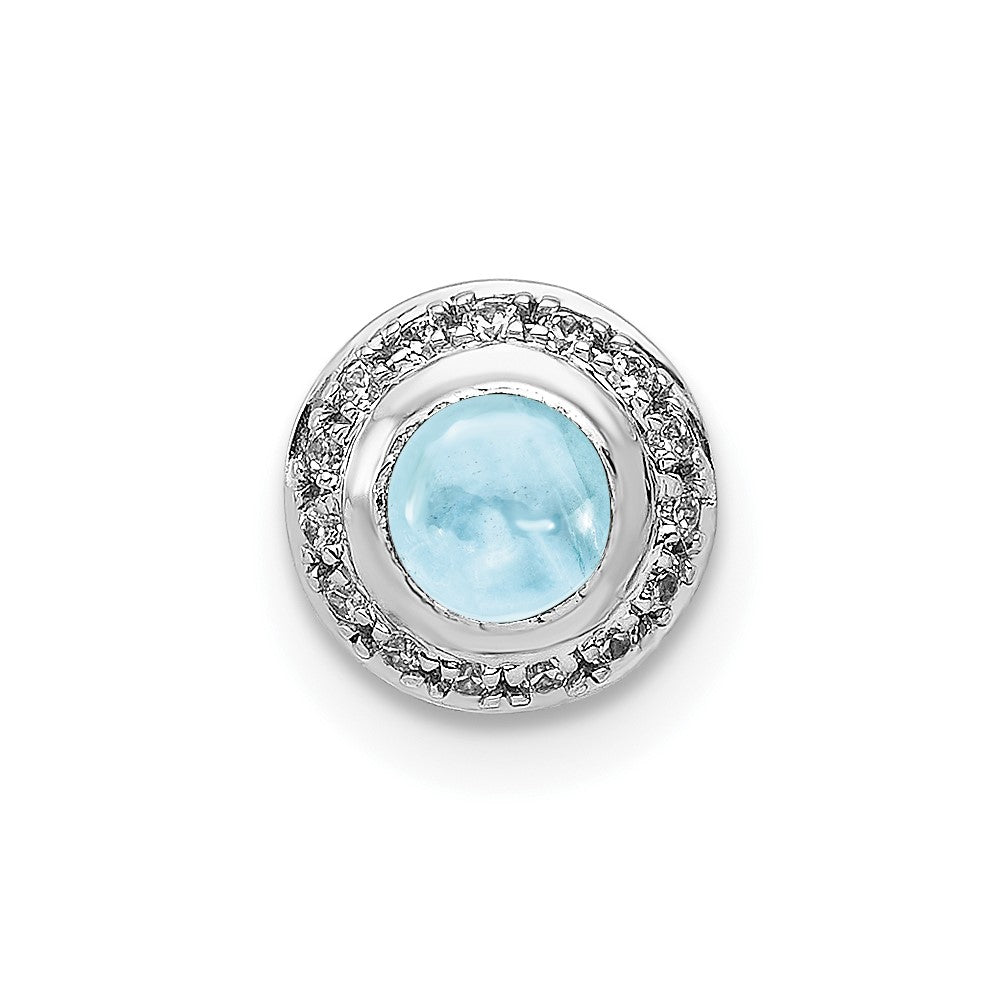 Round Cabochon Gemstone Chain Slides
