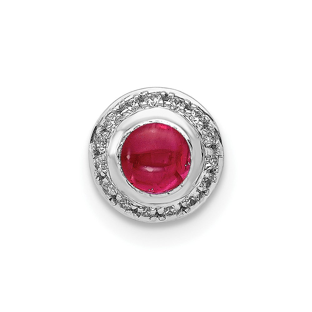 Round Cabochon Gemstone Chain Slides