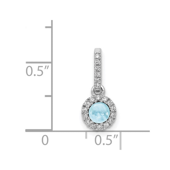Cabochon Gemstone & Diamond Halo Pendants