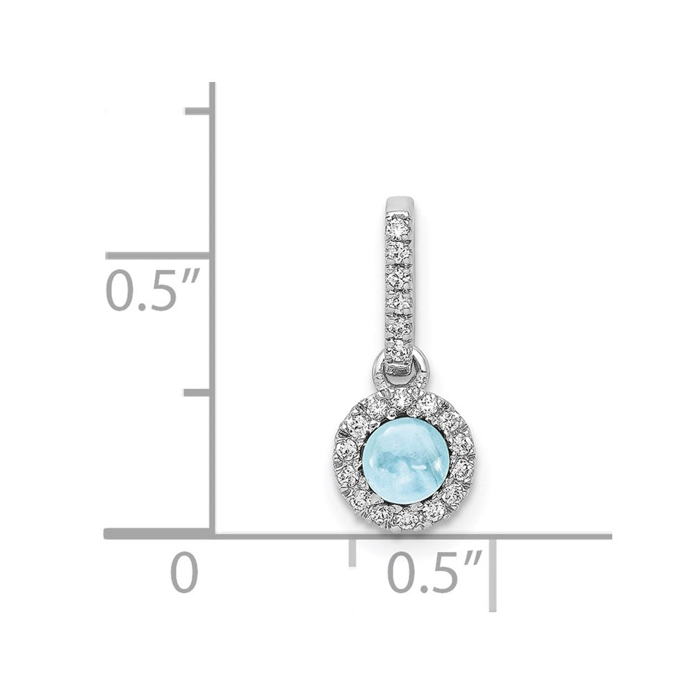 Cabochon Gemstone & Diamond Halo Pendants