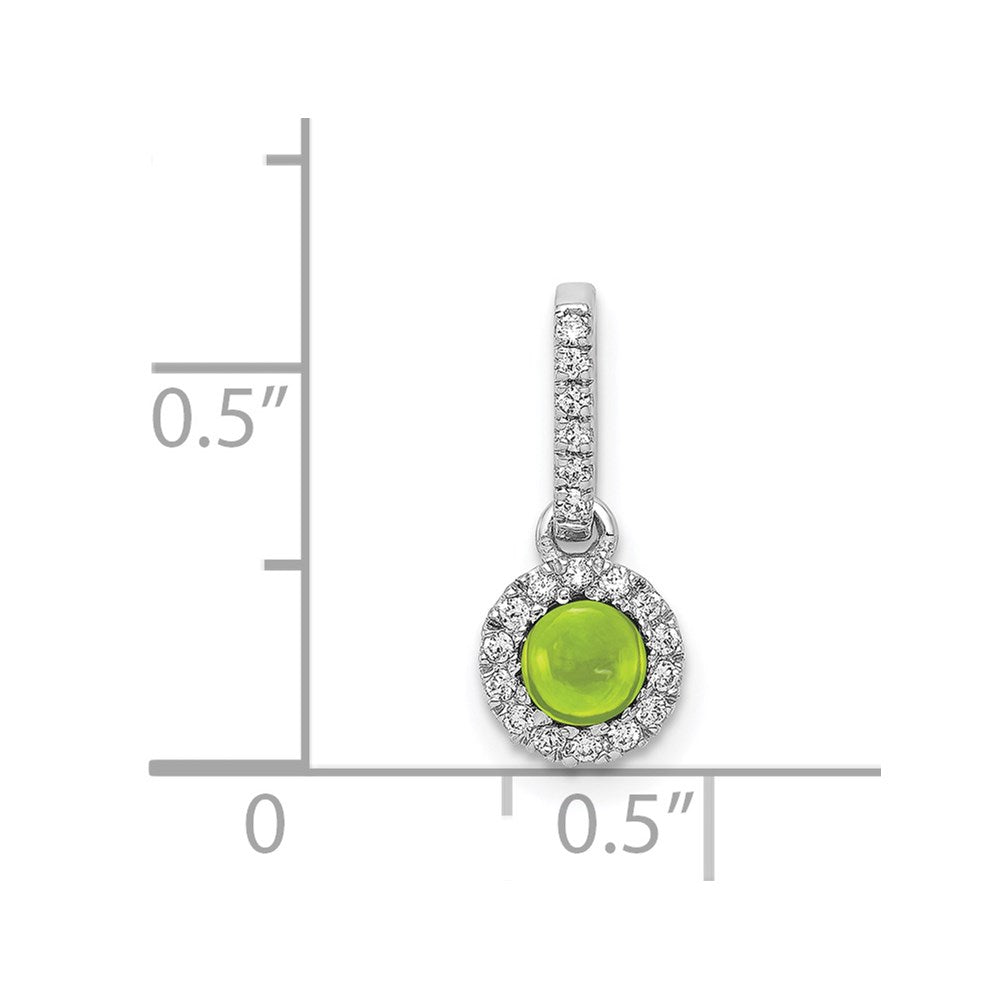 Cabochon Gemstone & Diamond Halo Pendants