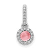 Cabochon Gemstone & Diamond Halo Pendants