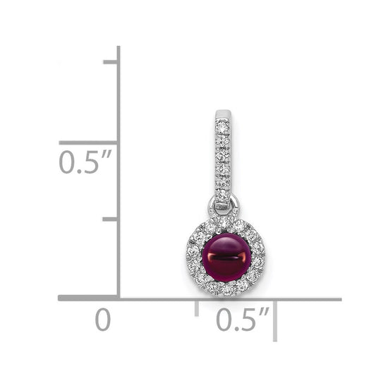 Cabochon Gemstone & Diamond Halo Pendants