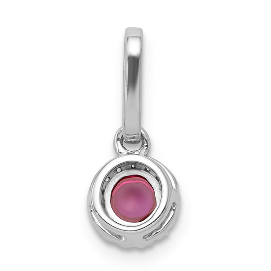 Cabochon Gemstone & Diamond Halo Pendants
