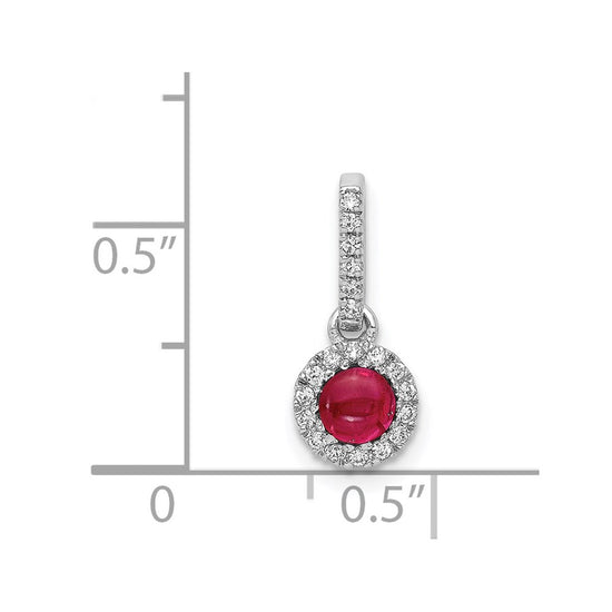 Cabochon Gemstone & Diamond Halo Pendants