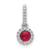 Cabochon Gemstone & Diamond Halo Pendants