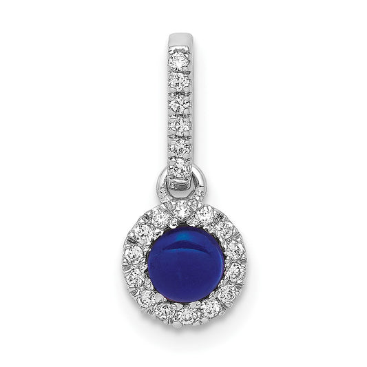 Cabochon Gemstone & Diamond Halo Pendants