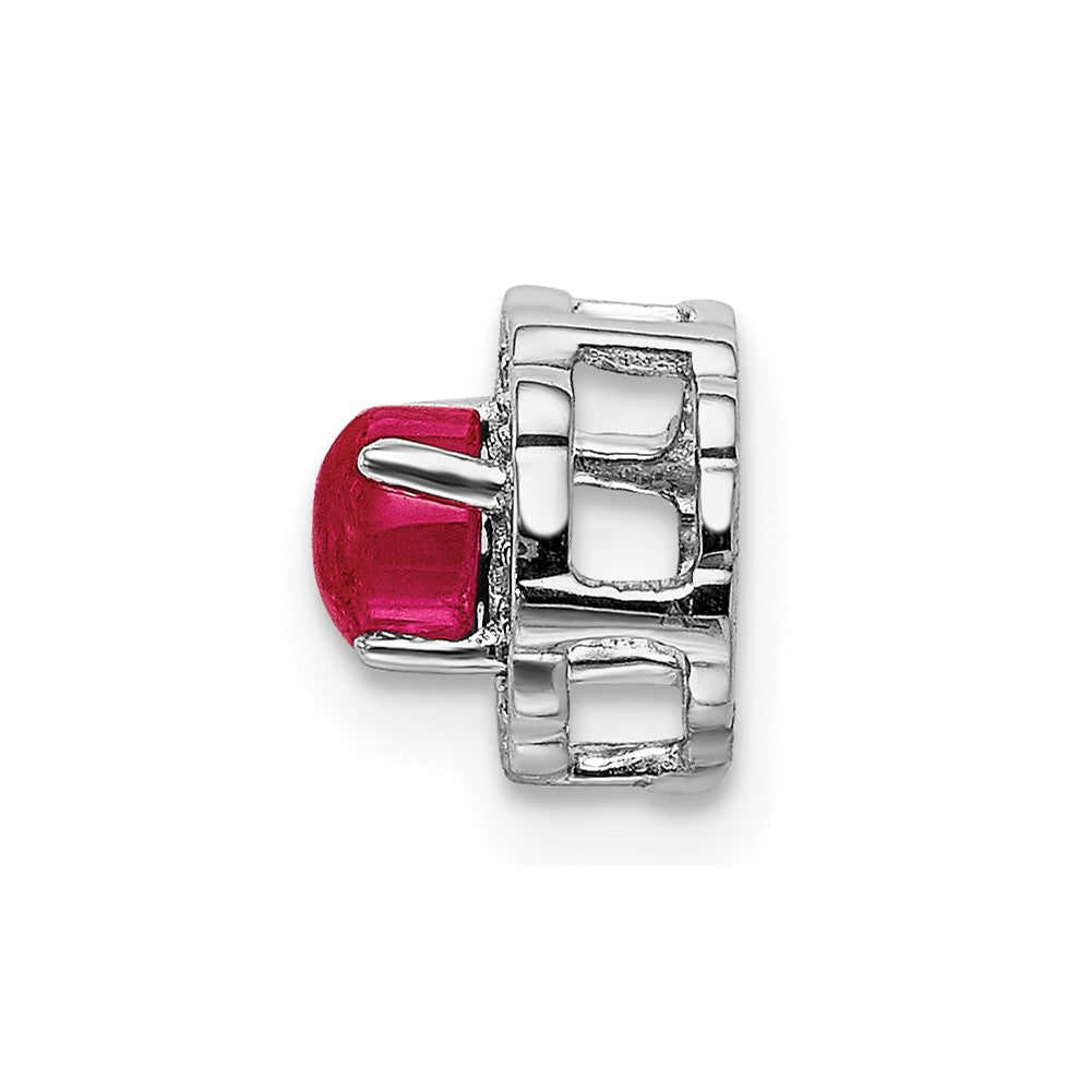 Cabochon Gemstone and Diamond Halo Chain Slides