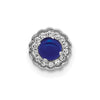 Cabochon Gemstone and Diamond Halo Chain Slides