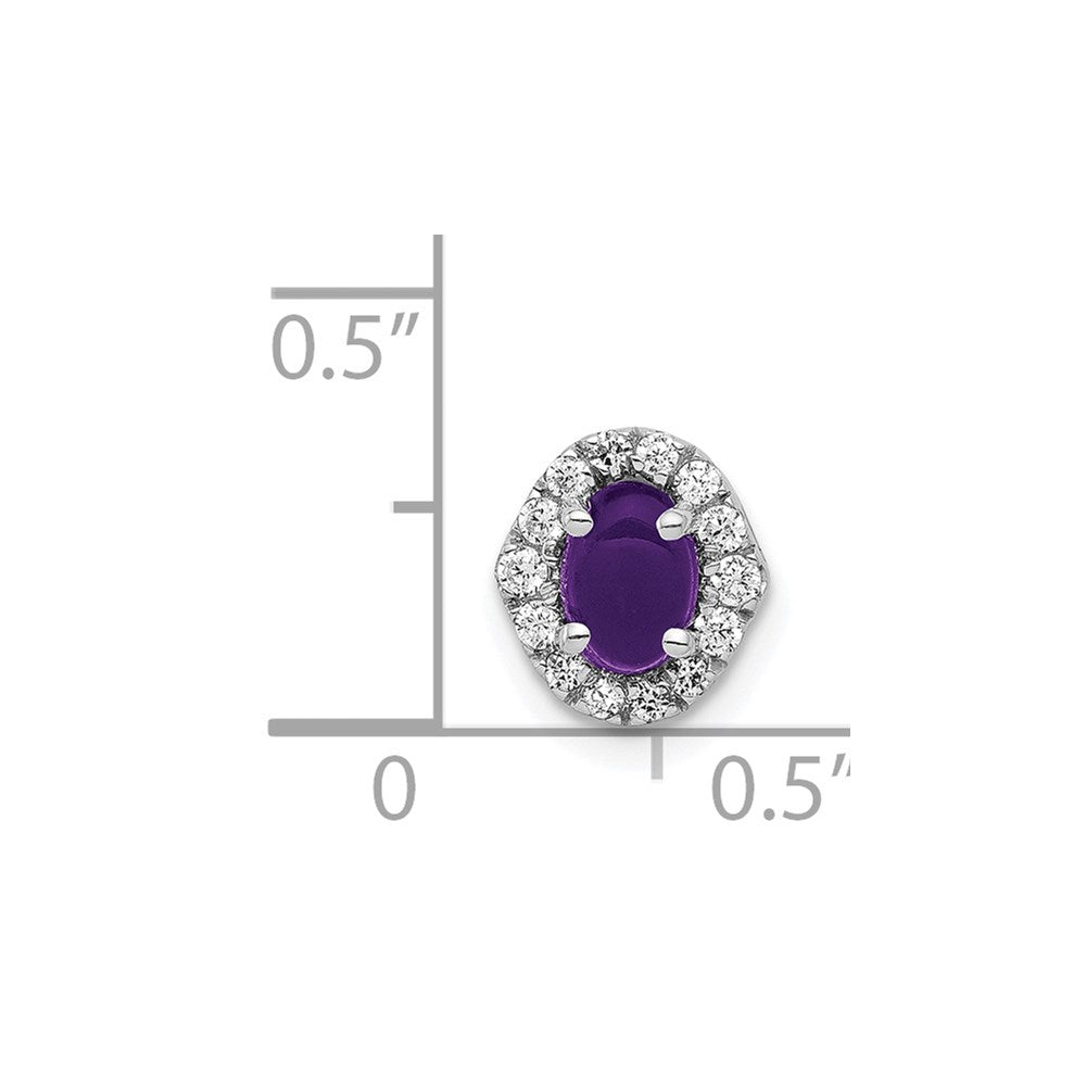 Cabochon Gemstone & Diamond Halo Chain Slides