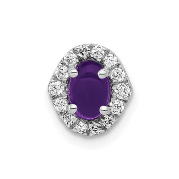 Cabochon Gemstone & Diamond Halo Chain Slides