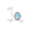 Cabochon Gemstone & Diamond Halo Chain Slides