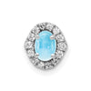 Cabochon Gemstone & Diamond Halo Chain Slides