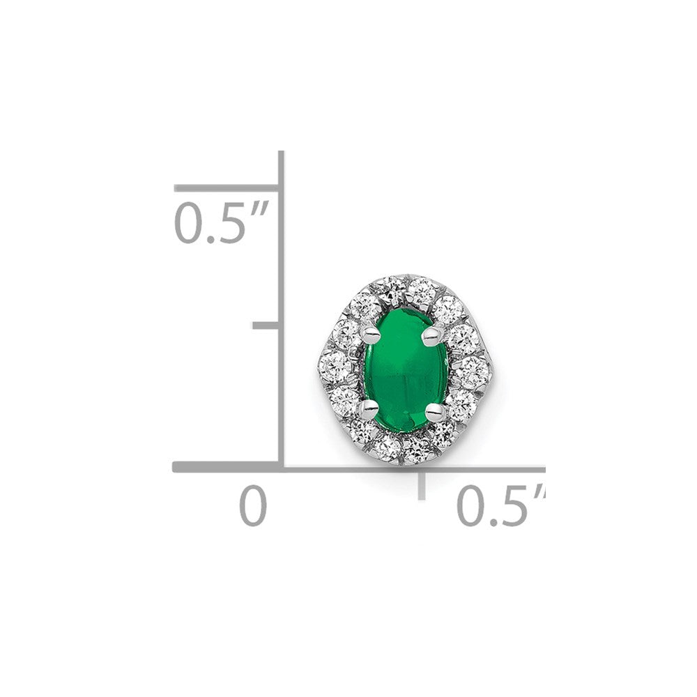 Cabochon Gemstone & Diamond Halo Chain Slides