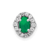 Cabochon Gemstone & Diamond Halo Chain Slides