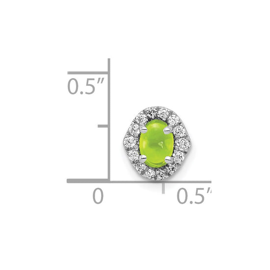 Cabochon Gemstone & Diamond Halo Chain Slides
