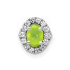 Cabochon Gemstone & Diamond Halo Chain Slides