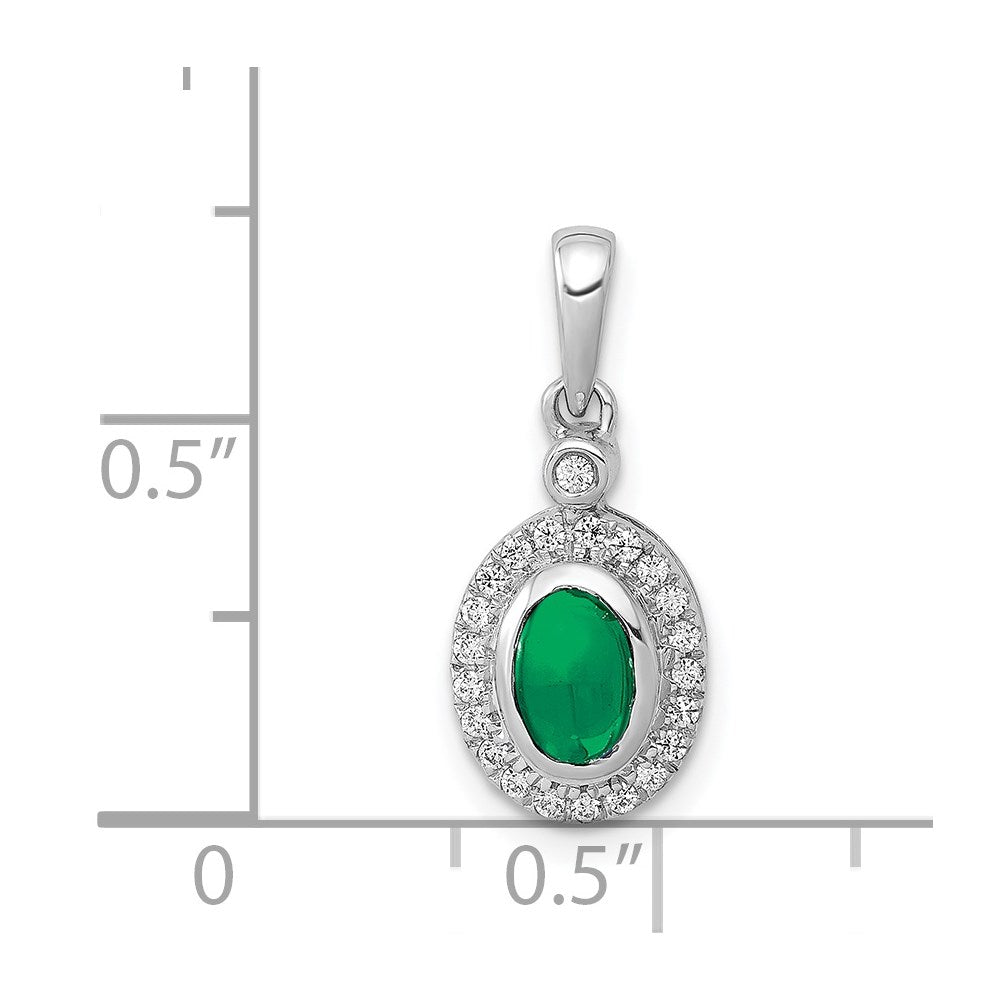 Cabochon Gemstone and Diamond Pendants