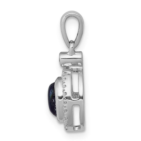 Cabochon Gemstone and Diamond Pendants