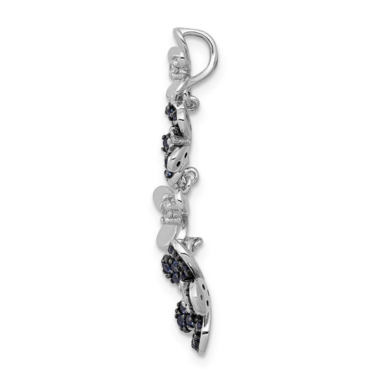 Gemstone & Diamond Four Flowers Chain Slides