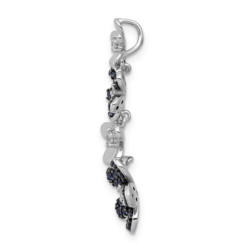 Gemstone & Diamond Four Flowers Chain Slides