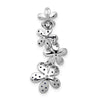Gemstone & Diamond Four Flowers Chain Slides