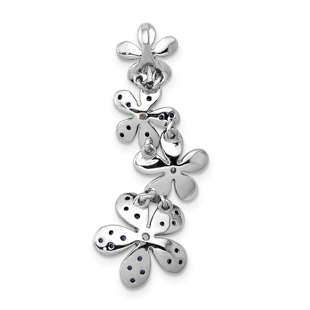 Gemstone & Diamond Four Flowers Chain Slides