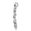 14k White Gold Diamond and .19 Sapphire Four Flowers Chain Slide